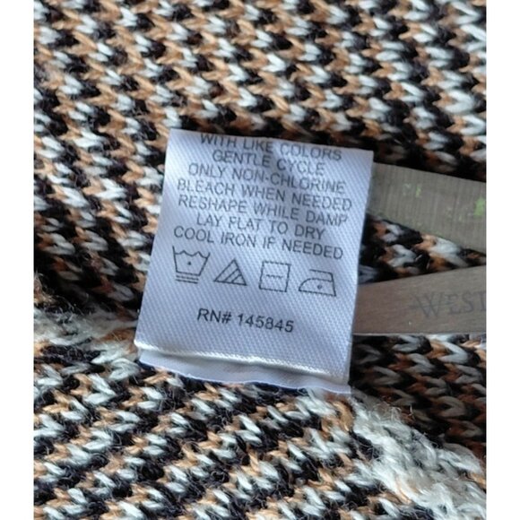 Alison Andrews Animal Print Cardigan XL Open Front Knit Coatigan Pockets Boho - Picture 7 of 11